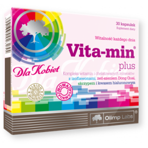 Olimp Vita-Min Plus dla kobiet, kapsułki z kwasem hialuronowym, 30 szt - zdjęcie produktu