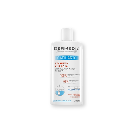 Dermedic Capilarte, szampon, kuracja stymulująca wzrost włosów, 300 ml Dermedic Capilarte, szampon, kuracja stymulująca wzrost włosów, 300 ml - zdjęcie produktu
