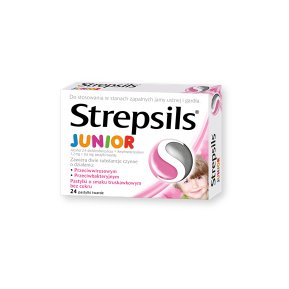 Strepsils Junior, pastylki, 24 szt. - zdjęcie produktu