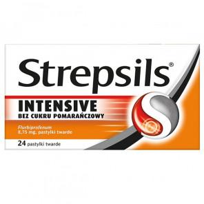 Strepsils Intensive bez cukru pomarańczowy, 8,75 mg, pastylki twarde, 24 szt. - zdjęcie produktu