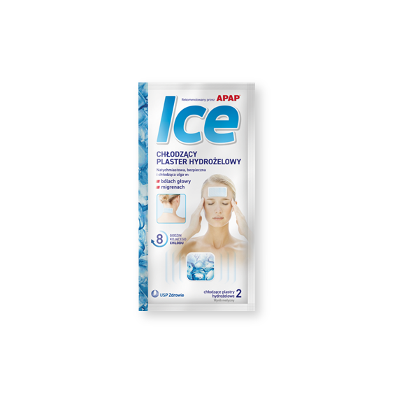 Apap Ice, chłodzący plaster hydrożelowy, 2 szt, 1 saszetka - zdjęcie produktu
