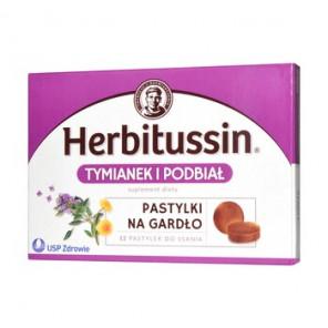 Herbitussin Tymianek i Podbiał, pastylki do ssania, 12 szt. - zdjęcie produktu