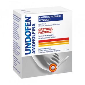 Undofen Amorolfina, 50 mg/ml, lakier do paznokci leczniczy, 2,5 ml. - zdjęcie produktu