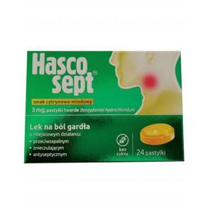 Hascosept smak cytrynowo-miodowy - 24 past - zdjęcie produktu