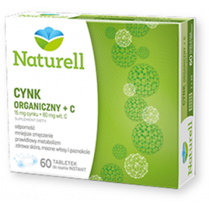 Naturell Cynk Organiczny + C, tabletki do ssania, 60 szt. - zdjęcie produktu