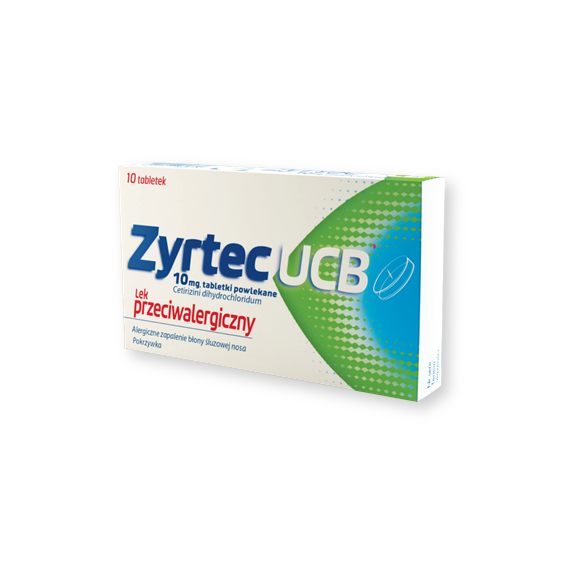 Zyrtec UCB, 10 mg, tabletki powlekane, 10 szt. - zdjęcie produktu