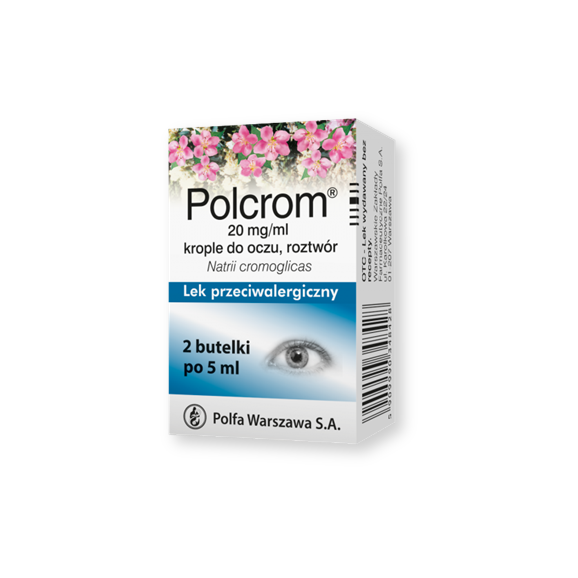 Polcrom, 20 mg/ml, krople do oczu, 2 x 5 ml. - zdjęcie produktu
