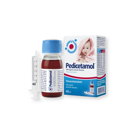 Pedicetamol, 100 mg/ml, roztwór doustny, 60 ml - zdjęcie produktu