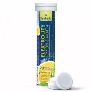 Elektrolity Protego Lemon & Mint, tabletki musujące, 20 szt. - zdjęcie produktu