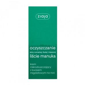 Ziaja Liście Manuka-Oczyszczanie, krem mikrozłuszczający z kwasem migdałowym, na noc, 50 ml - zdjęcie produktu