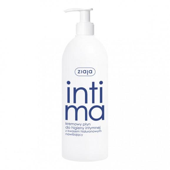 Ziaja Intima, kremowy płyn do higieny intymnej z kwasem hialuronowym, 500 ml - zdjęcie produktu