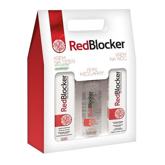 RedBlocker zestaw promocyjny, płyn micelarny, 200 ml, krem na dzień, 50 ml, krem na noc, 50 ml - zdjęcie produktu