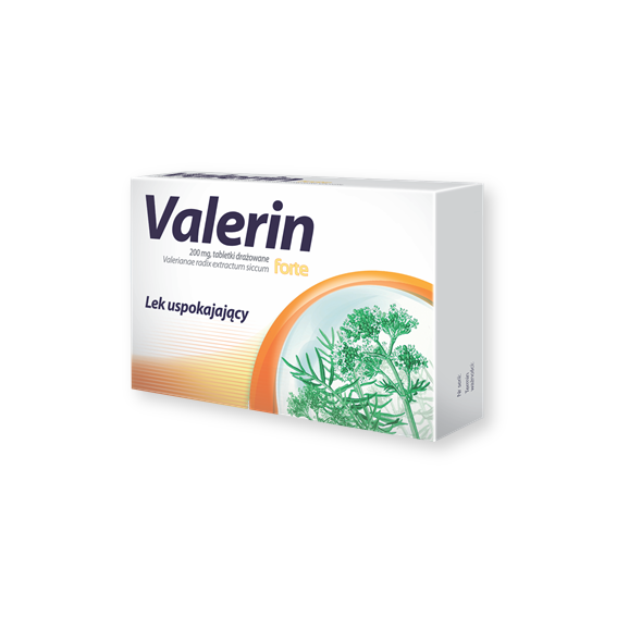 Valerin forte, 200 mg, tabletki drażowane, 15 szt. - zdjęcie produktu
