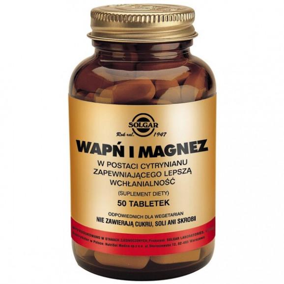 Solgar Wapń i Magnez, tabletki, 50 szt. - zdjęcie produktu