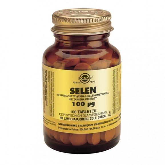 Solgar Selen, 100 µg, tabletki, 100 szt. - zdjęcie produktu