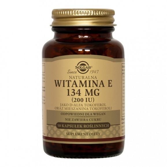 Solgar Naturalna Witamina E, 134 mg, kapsułki, 50 szt. - zdjęcie produktu