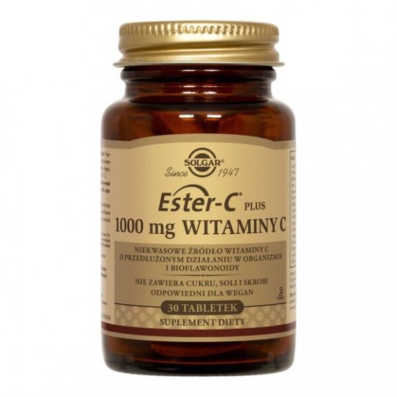 Solgar Ester-C Plus 1000 mg Witaminy C, tabletki, 30 szt. - zdjęcie produktu