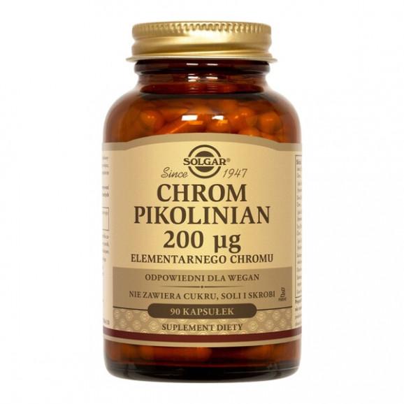 Solgar Chrom Pikolinian 200 µg, kapsułki, 90 szt. - zdjęcie produktu