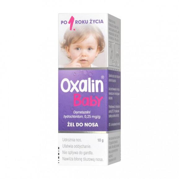 Oxalin Baby, 0,25 mg/g, żel do nosa, 10 g, butelka - zdjęcie produktu