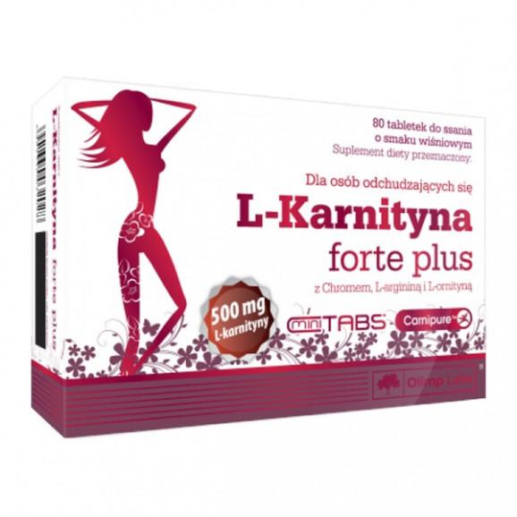 Olimp L-Karnityna Forte Plus, tabletki do ssania o smaku wiśniowym, 80 szt. - zdjęcie produktu