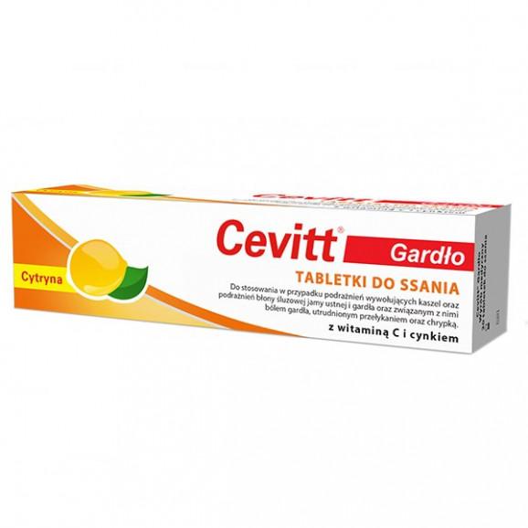 Cevitt Gardło, cytryna, 20 tabletek do ssania - zdjęcie produktu