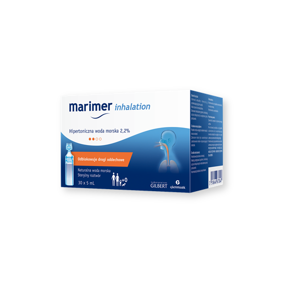 Marimer Inhalation, hipertoniczna woda morska, 5 ml, 30 ampułek - zdjęcie produktu
