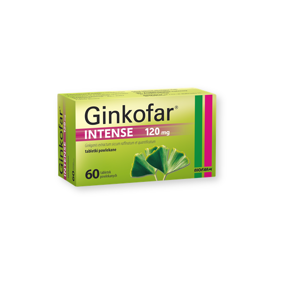 Ginkofar Intense, 120 mg, tabletki powlekane, 60 szt. - zdjęcie produktu