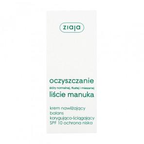 Ziaja Liście Manuka-Oczyszczanie, krem nawilżający, korygująco-ściągający, SPF 10, 50 ml - zdjęcie produktu