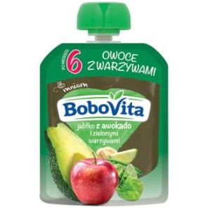BoboVita, jabłko z awokado i zielonymi warzywami, 80 g - zdjęcie produktu