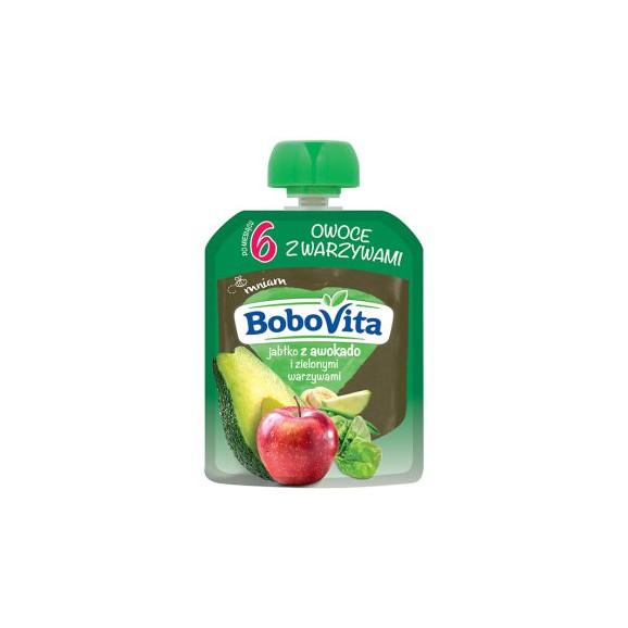 BoboVita, jabłko z awokado i zielonymi warzywami, 80 g - zdjęcie produktu