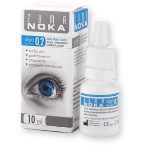 Zuma Noka 0.2 ulga dla oczu , krople do oczu z hialuronianem 0,2 %, 10 ml - zdjęcie produktu