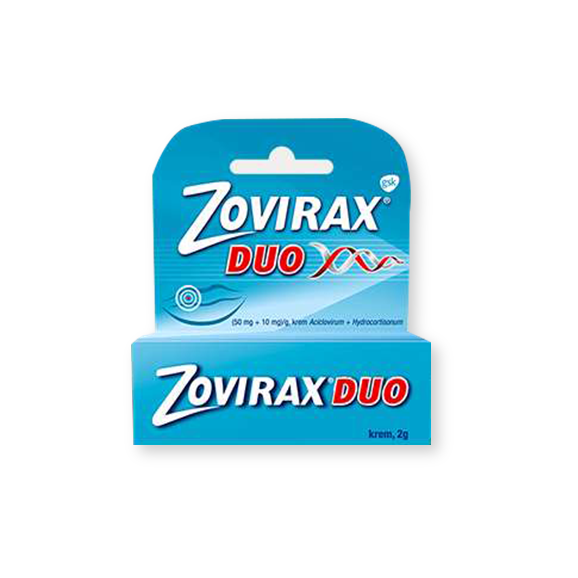 Zovirax Duo, 50 mg + 10 mg, krem na skórę, 2 g - zdjęcie produktu