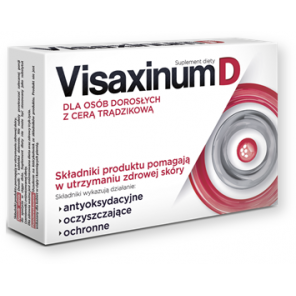 Visaxinum D dla osób dorosłych z cerą trądzikową, tabletki powlekane, 30 szt. - zdjęcie produktu