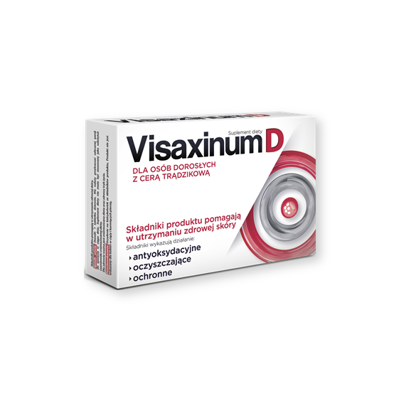 Visaxinum D dla osób dorosłych z cerą trądzikową, tabletki powlekane, 30 szt. - zdjęcie produktu