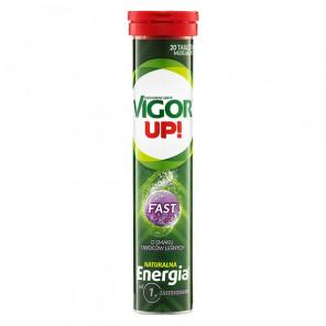 Vigor Up! Fast, o smaku owoców leśnych, tabletki musujące, 20 szt. - zdjęcie produktu