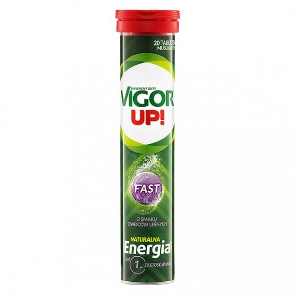 Vigor Up! Fast, o smaku owoców leśnych, tabletki musujące, 20 szt. - zdjęcie produktu