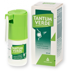 Tantum Verde, 1,5 mg/ml, aerozol do stosowania w jamie ustnej i gardle, 30 ml - zdjęcie produktu