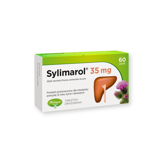 Sylimarol, 35 mg, drażetki, 60 szt. - zdjęcie produktu
