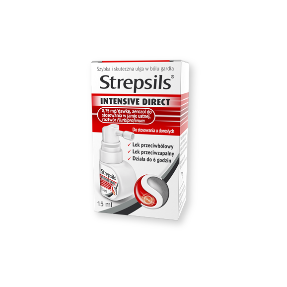 Strepsils Intensive Direct, aerozol do stosowania w jamie ustnej, 15 ml - zdjęcie produktu