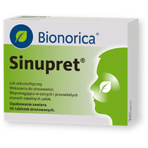 Sinupret, tabletki drażowane, 50 szt. - zdjęcie produktu