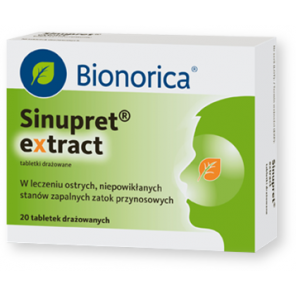 Sinupret extract, 160 mg, tabletki drażowane, 20 szt. - zdjęcie produktu