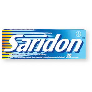 Saridon, 250 mg+150 mg+50 mg, tabletki, 20 szt. - zdjęcie produktu