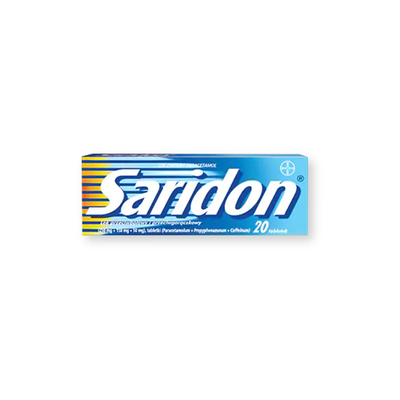 Saridon, 250 mg+150 mg+50 mg, tabletki, 20 szt. - zdjęcie produktu