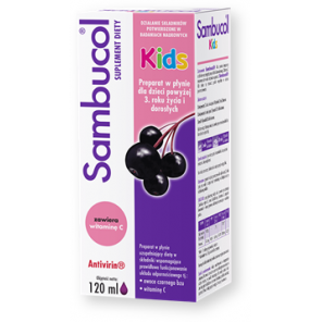 Sambucol Kids, syrop dla dzieci powyżej 3 roku życia, 120 ml - zdjęcie produktu