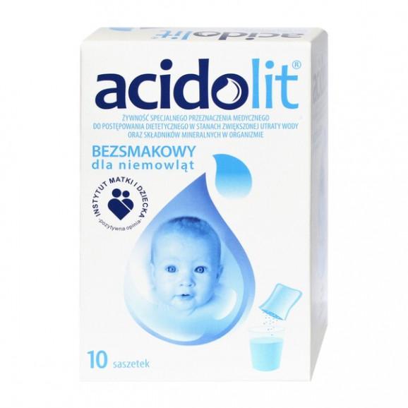 Acidolit, proszek bezsmakowy dla niemowląt, 4,35 g,10 saszetek - zdjęcie produktu