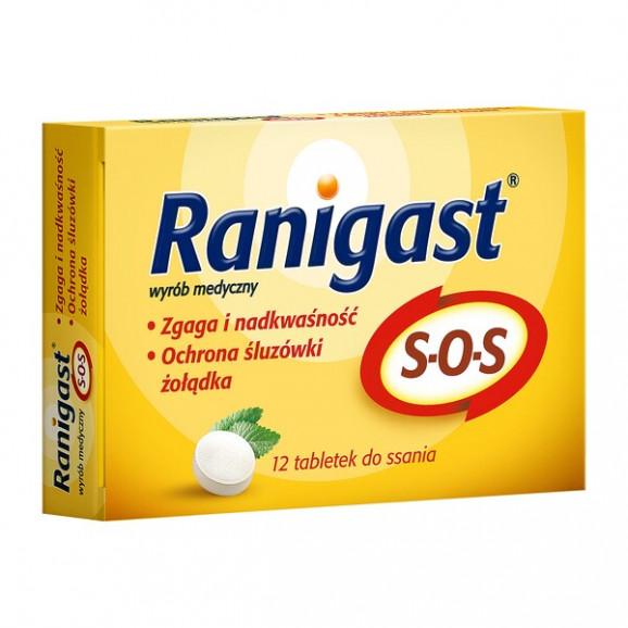 Ranigast S-O-S, tabletki do ssania, 12 szt. - zdjęcie produktu