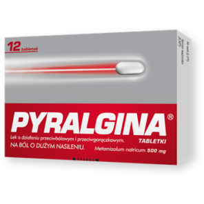 Pyralgina, 500 mg, tabletki, 12 szt. - zdjęcie produktu