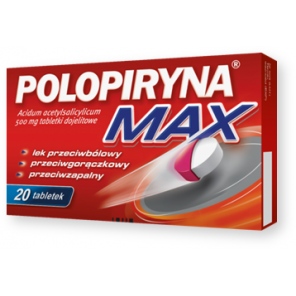 Polopiryna Max, 500 mg, tabletki dojelitowe, 20 szt. - zdjęcie produktu