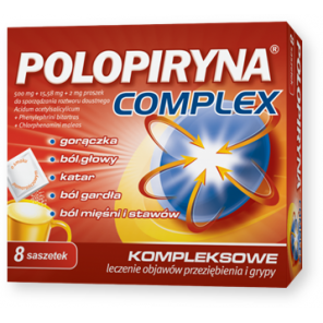 Polopiryna Complex, proszek w saszetkach do sporządzania roztworu doustnego, 8 szt. - zdjęcie produktu
