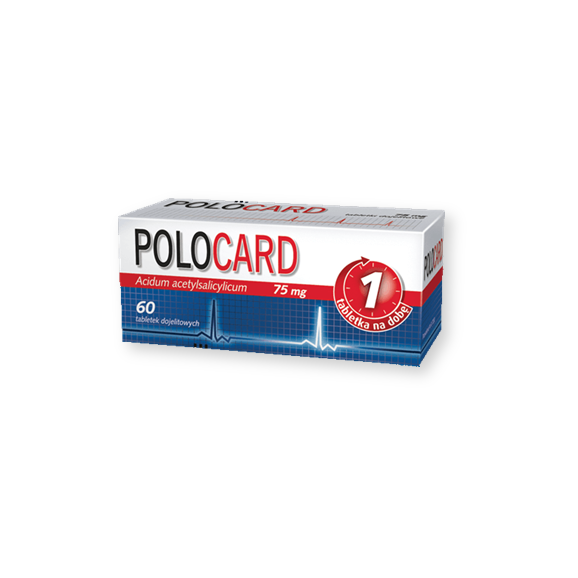 Polocard, 75 mg, tabletki dojelitowe, 60 szt. - zdjęcie produktu